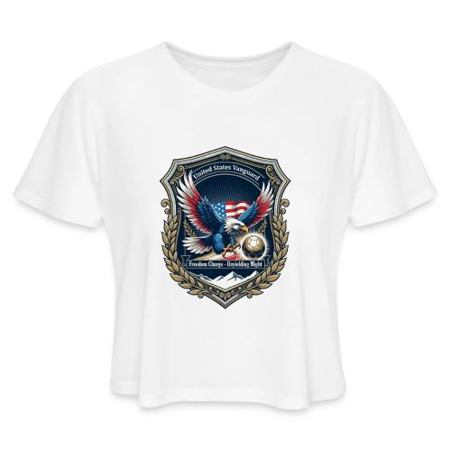USA Eagle Vanguard T-Shirt,American Flag PrideGift - Women's Cropped T-Shirt