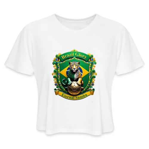 Brazil Jaguar Glory Tee, Brazilian Pride Gift - Women's Cropped T-Shirt
