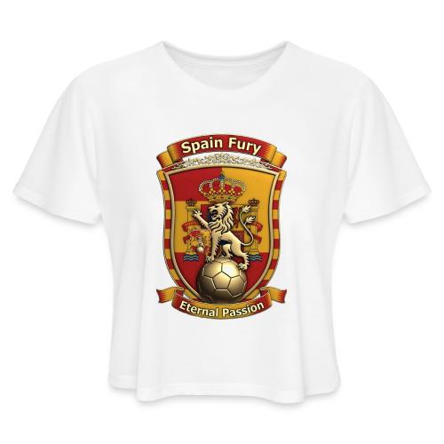 Spain Lion Fury T-Shirt, Spanish Crest Gift - Women's Cropped T-Shirt
