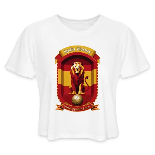 Spain Lion Victory T-Shirt, Flag Pride Crest Gift - Women's Cropped T-Shirt