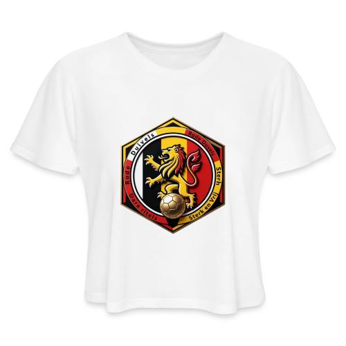 Belgium Lion Valor T-Shirt, Belgian Pride Gift - Women's Cropped T-Shirt