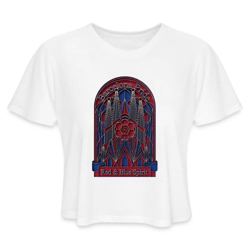 Barcelona Scarlet Pride T Shirt, Vibrant City Gift - Women's Cropped T-Shirt