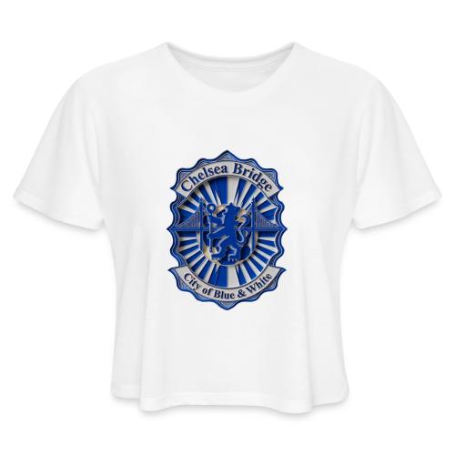 Chelsea Blue Bridge T Shirt, Soccer Fan Gift - Women's Cropped T-Shirt
