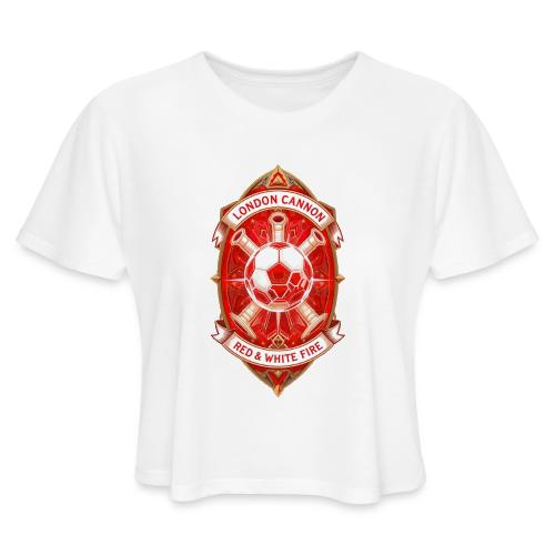 Red London Cannon T Shirt,Football City Pride Gift - Women's Cropped T-Shirt