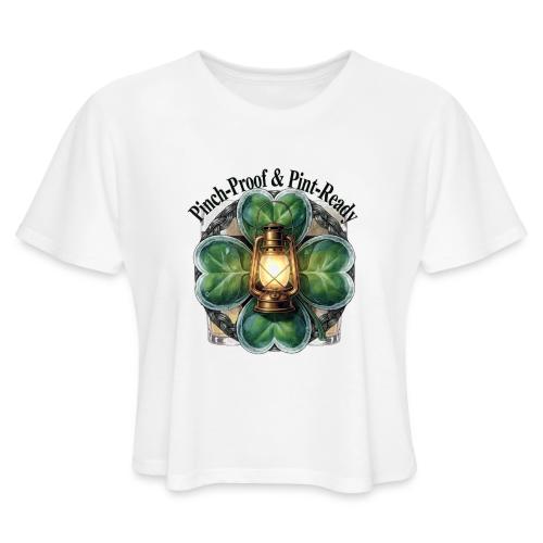 Pinch-Proof Lantern Clover T-Shirt - Women's Cropped T-Shirt