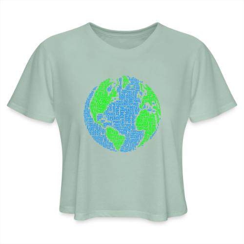 Global PEACE Sphere - Women's Cropped T-Shirt