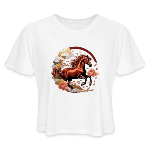 Year of the Horse T Shirt, Lunar New Year Gift - Women's Cropped T-Shirt