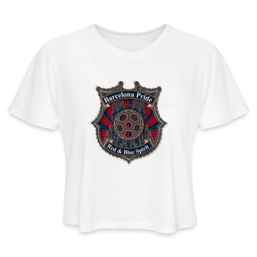 Barcelona Scarlet Pride T Shirt, Soccer City Gift - Women's Cropped T-Shirt