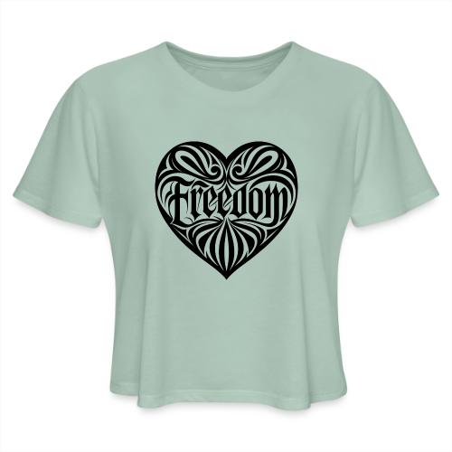 FREEDOM in Heart - Women's Cropped T-Shirt