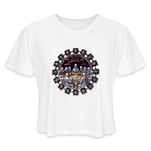 Last Supper Communion T Shirt, Faith Gift - Women's Cropped T-Shirt