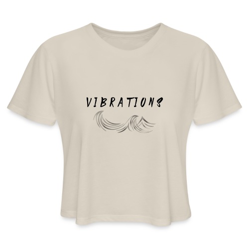 Vibrations Abstract Design - Women's Cropped T-Shirt