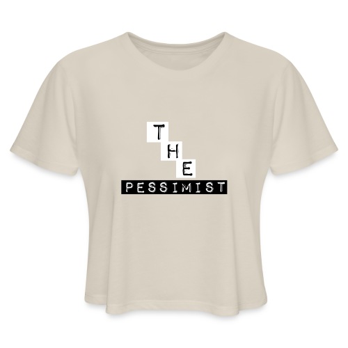 The Pessimist Abstract Design - Women's Cropped T-Shirt