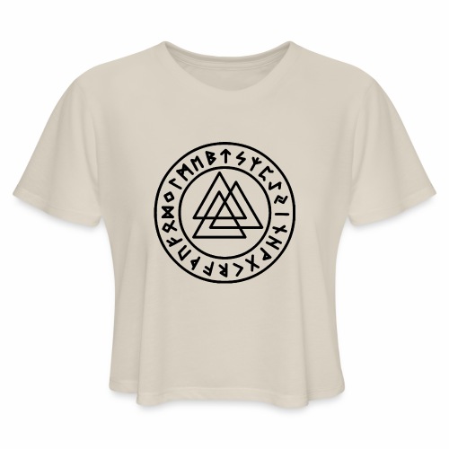Viking Rune Valknut Wotansknot Gift Ideas - Women's Cropped T-Shirt
