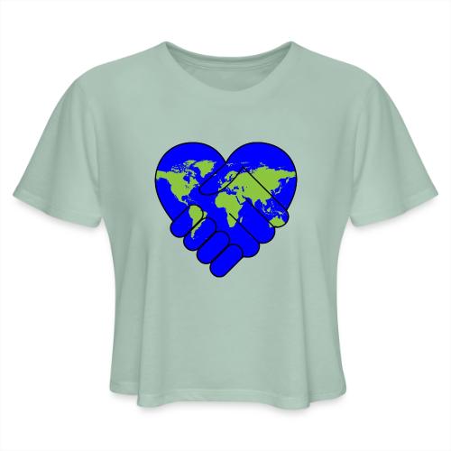 World United in Love - Women's Cropped T-Shirt