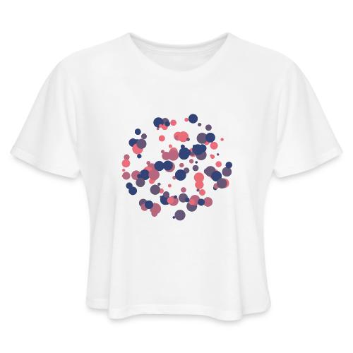 abstract circles pattern - Women's Cropped T-Shirt