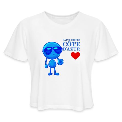 Smoon City_Saint Tropez Côte d'Azur - Women's Cropped T-Shirt