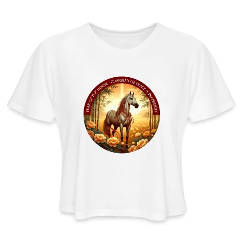 Year of the Horse Guardian T Shirt, Lunar New Year - Women's Cropped T-Shirt
