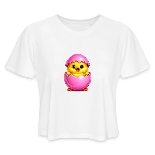 Easter Chick Pink - Women's Cropped T-Shirt