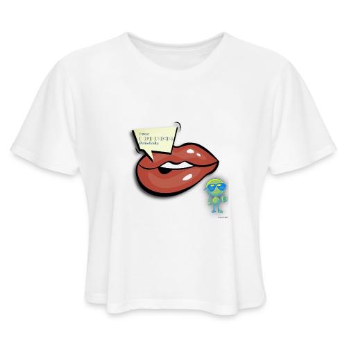 Smoon City_I wear lipstick - Women's Cropped T-Shirt