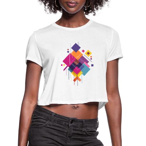 Vibrant Geometry - Women's Cropped T-Shirt