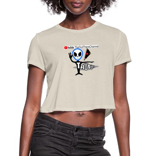 NewOTLogo BigTRANS with blackops crew back Logo - Women's Cropped T-Shirt