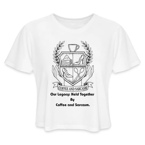 Sarcastic Mom T-Shirt, Mug - Women's Cropped T-Shirt