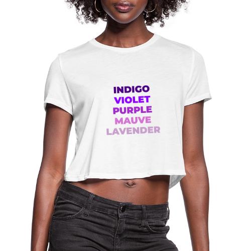 Shades of Purple - Women's Cropped T-Shirt