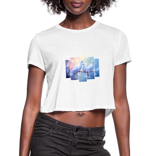 Symbols of Peace and Serenity - Women's Cropped T-Shirt