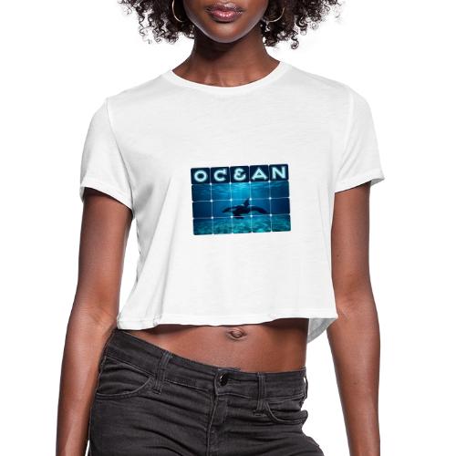 Ocean: Orca in Motion - Women's Cropped T-Shirt