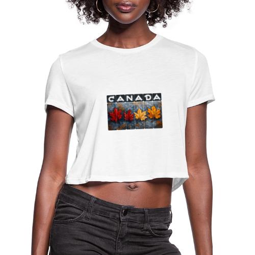 Colorful Canada Style - Women's Cropped T-Shirt