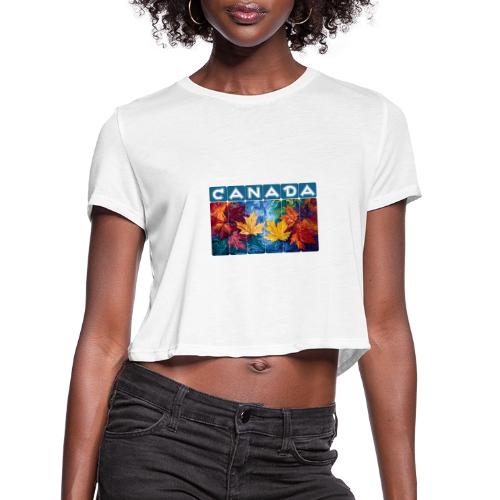 Canada in Brushstrokes - Women's Cropped T-Shirt