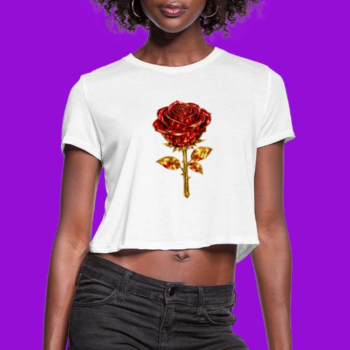 Golden Rose - Women's Cropped T-Shirt