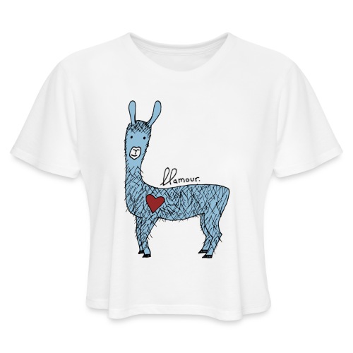 Cute llama - Women's Cropped T-Shirt