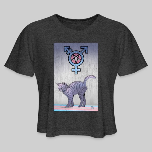 Trans Satanic Cat - Women's Cropped T-Shirt