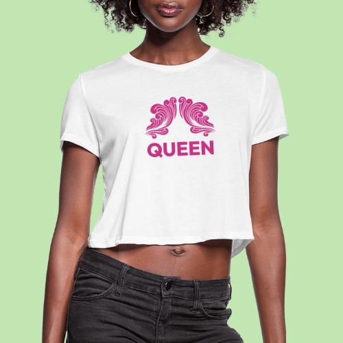 Queenlisse™ Signature Crown T-Shirt – Elegant - Women's Cropped T-Shirt