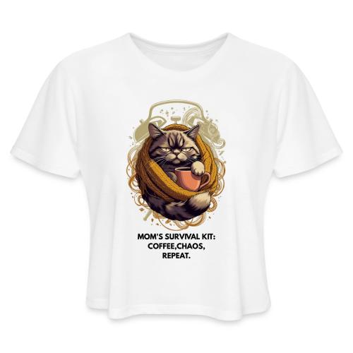 Powered by Sarcasm Cat Tee - Women's Cropped T-Shirt