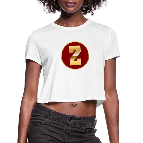 Letter Z – Capital Varsity Alphabet Monogram - Women's Cropped T-Shirt