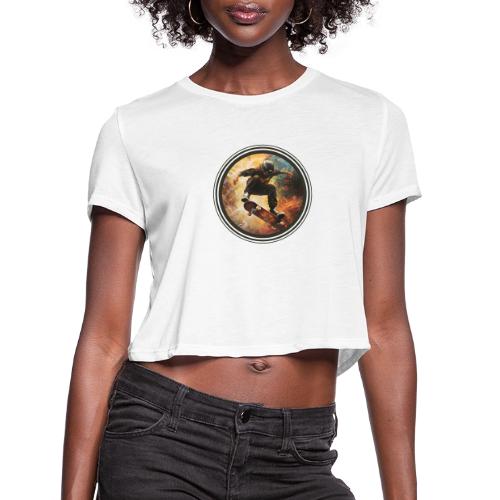 Skateboarding Flow - Women's Cropped T-Shirt
