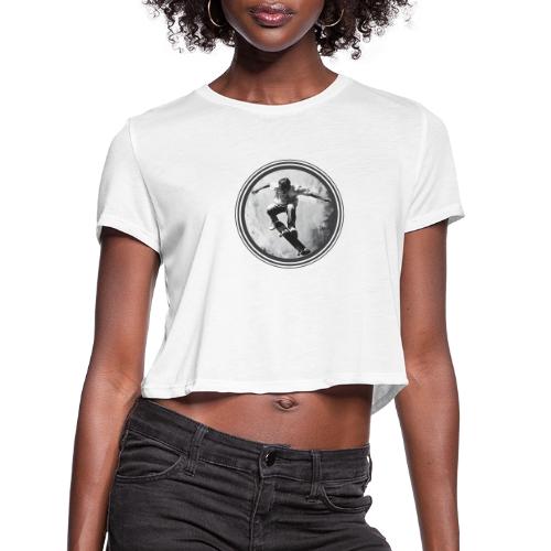 Skateboarding Vibes Only - Women's Cropped T-Shirt