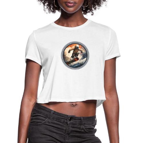 Snowboarding Elevation - Women's Cropped T-Shirt