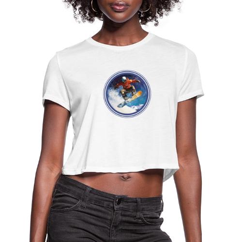 Snowboarding Rush - Women's Cropped T-Shirt