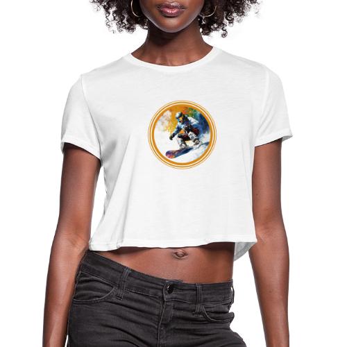 Snowboarding Dreams - Women's Cropped T-Shirt