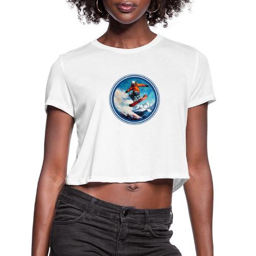 Snowboarding Vibes - Women's Cropped T-Shirt