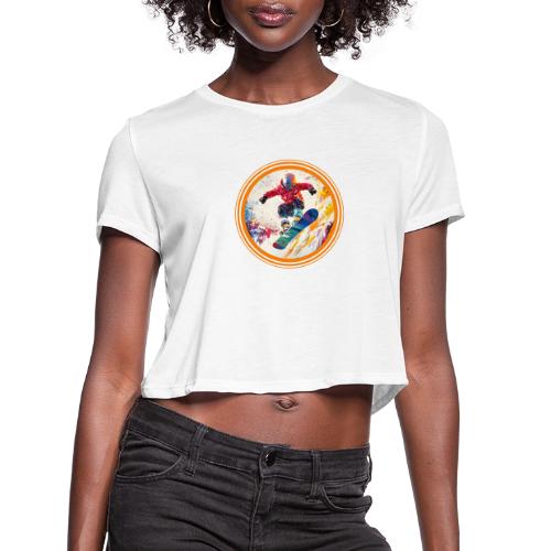 Snowboarding Horizon - Women's Cropped T-Shirt