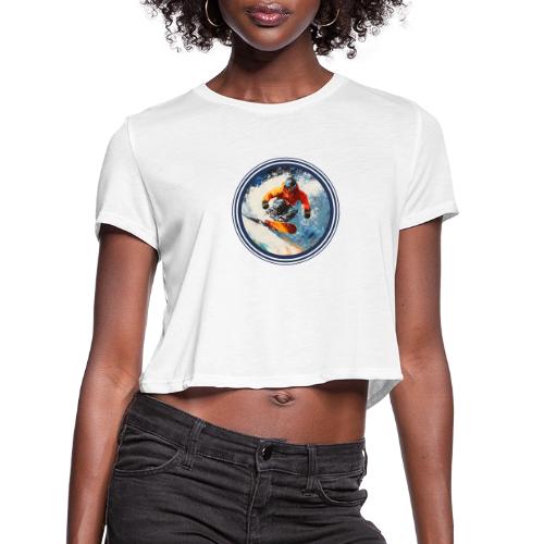 Snowboarding Rebel - Women's Cropped T-Shirt