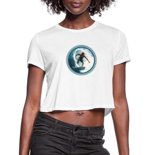 Surfing Horizon - Women's Cropped T-Shirt