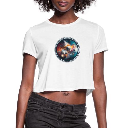 Planets in Acrylic Dreams - Women's Cropped T-Shirt