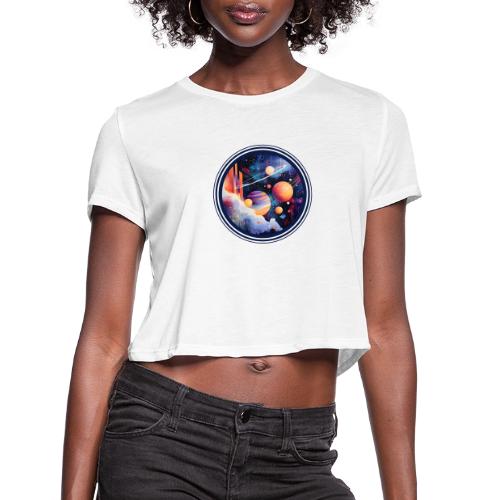 Floating Planetscape - Women's Cropped T-Shirt