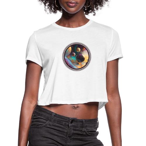 Planets in the Abstract - Women's Cropped T-Shirt