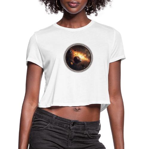 Asteroids Drift - Women's Cropped T-Shirt
